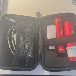 Red Portable Charger and Cable Set